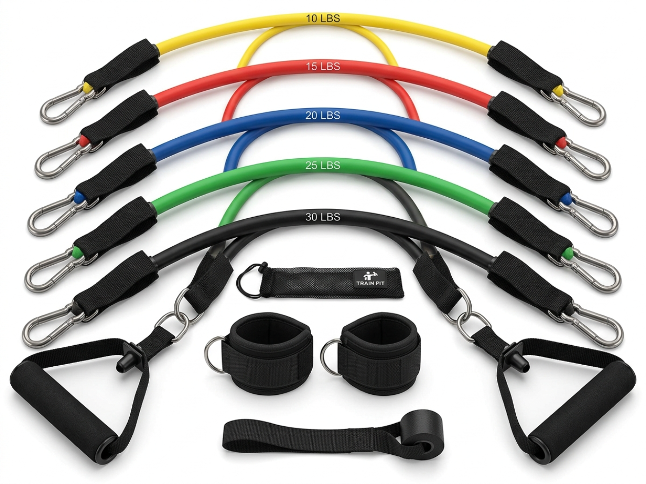 Elite Pro Resistance Band Set: Industrial-Strength Multi-Level Fitness Bands for Athletes