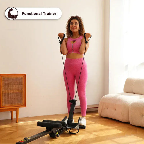 3-in-1 Smart Magnetic Rower: Multi-Function Rowing Machine for Full-Body Cardio & Strength