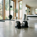 Industrial Cast Iron Adjustable Dumbbells: Elite Strength 2.5lb Increment Smart Weight System